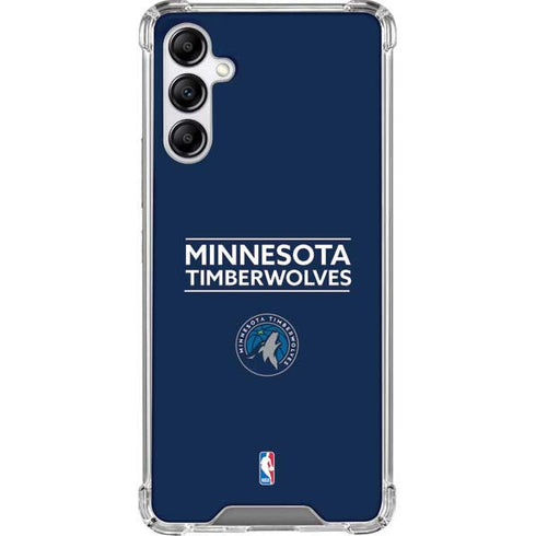 NBA Minnesota Timberwolves Standard - Navy Blue Galaxy A14 5G Clear Case