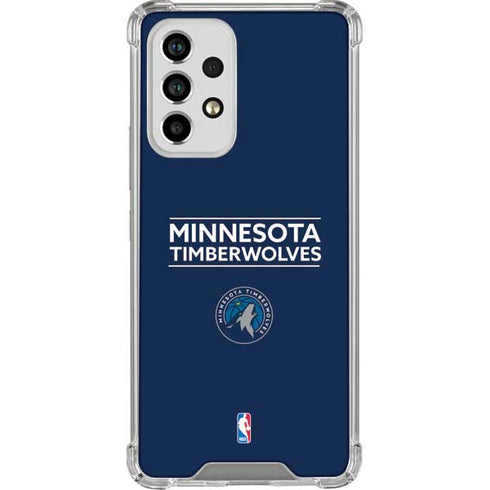 NBA Minnesota Timberwolves Standard - Navy Blue Galaxy A53 5G Clear Case