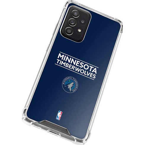 NBA Minnesota Timberwolves Standard - Navy Blue Galaxy A72 5G Clear Case