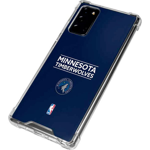 NBA Minnesota Timberwolves Standard - Navy Blue Galaxy Note20 5G Clear Case