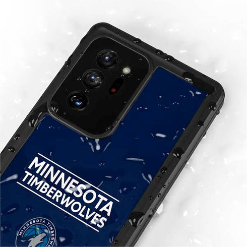 NBA Minnesota Timberwolves Standard - Navy Blue Galaxy Note20 Ultra 5G Waterproof Case