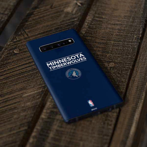 NBA Minnesota Timberwolves Standard - Navy Blue Galaxy S10 Plus Skin