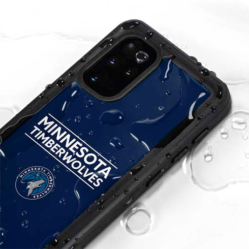 NBA Minnesota Timberwolves Standard - Navy Blue Galaxy S20 Plus Waterproof Case