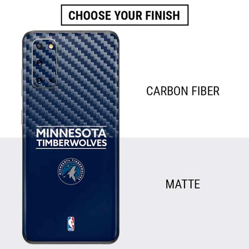 NBA Minnesota Timberwolves Standard - Navy Blue Galaxy S20 Skin