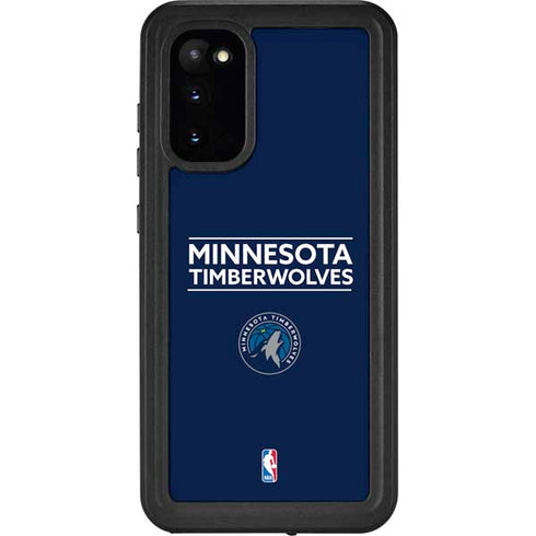 NBA Minnesota Timberwolves Standard - Navy Blue Galaxy S20 Waterproof Case