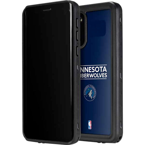 NBA Minnesota Timberwolves Standard - Navy Blue Galaxy S20 Waterproof Case