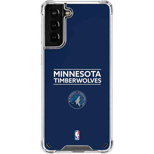 NBA Minnesota Timberwolves Standard - Navy Blue Galaxy S21 Plus 5G Clear Case