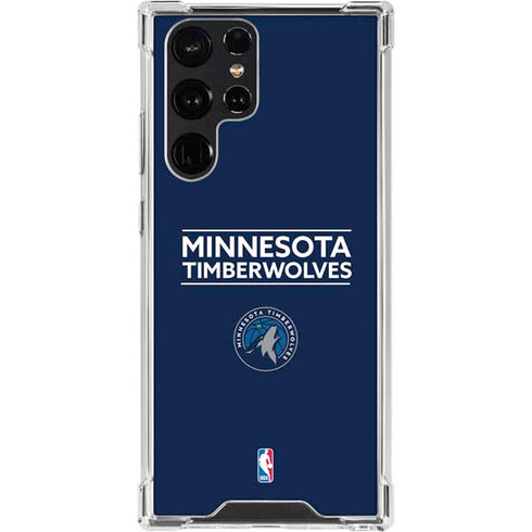 NBA Minnesota Timberwolves Standard - Navy Blue Galaxy S24 Ultra Clear Case