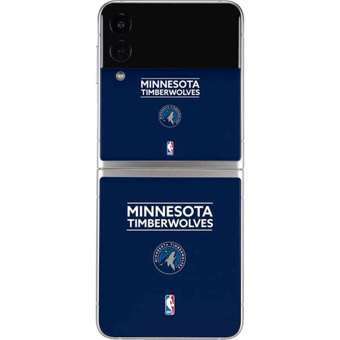 NBA Minnesota Timberwolves Standard - Navy Blue Galaxy Z Flip4 5G Skin