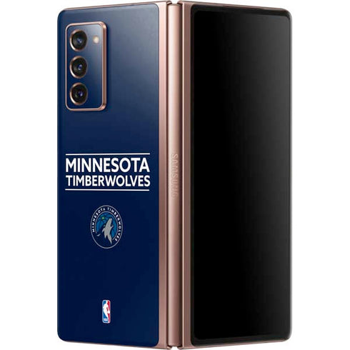 NBA Minnesota Timberwolves Standard - Navy Blue Galaxy Z Fold2 5G Skin