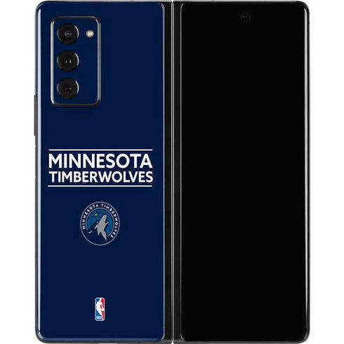 NBA Minnesota Timberwolves Standard - Navy Blue Galaxy Z Fold2 5G Skin