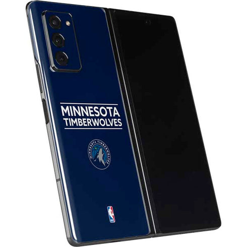 NBA Minnesota Timberwolves Standard - Navy Blue Galaxy Z Fold2 5G Skin