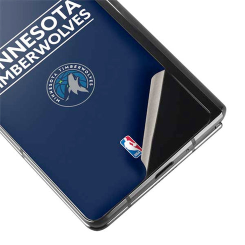 NBA Minnesota Timberwolves Standard - Navy Blue Galaxy Z Fold2 5G Skin
