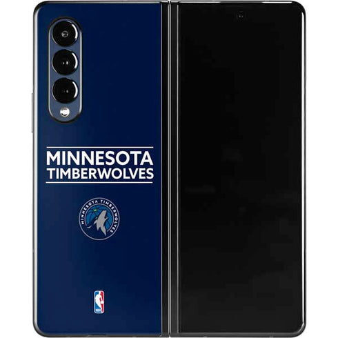 NBA Minnesota Timberwolves Standard - Navy Blue Galaxy Z Fold3 5G Skin