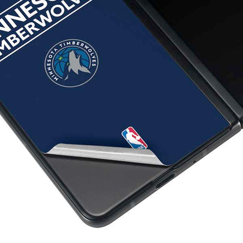 NBA Minnesota Timberwolves Standard - Navy Blue Galaxy Z Fold3 5G Skin