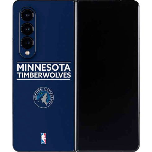 NBA Minnesota Timberwolves Standard - Navy Blue Galaxy Z Fold4 5G Skin
