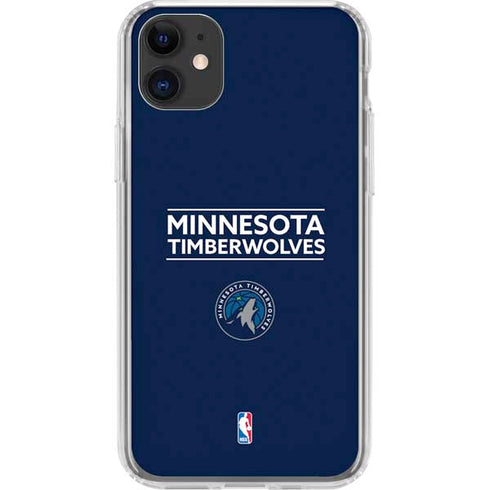 NBA Minnesota Timberwolves Standard - Navy Blue iPhone 11 Clear Case