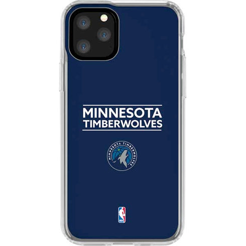 NBA Minnesota Timberwolves Standard - Navy Blue iPhone 11 Pro Clear Case