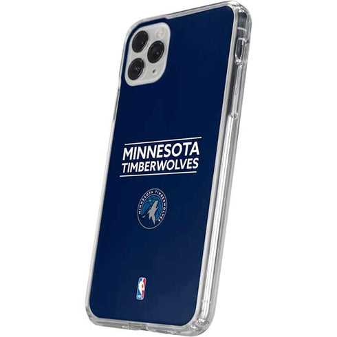 NBA Minnesota Timberwolves Standard - Navy Blue iPhone 11 Pro Clear Case