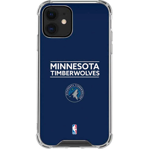 NBA Minnesota Timberwolves Standard - Navy Blue iPhone 12 Mini Clear Case