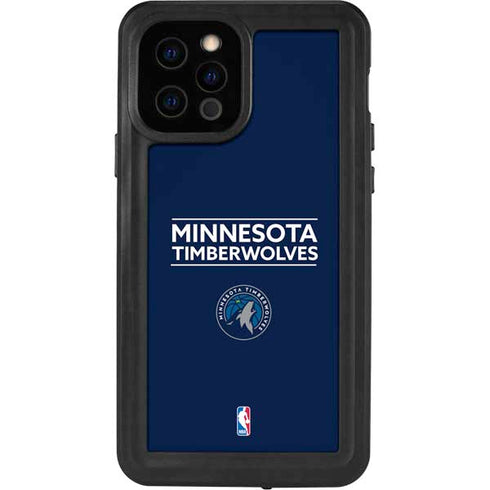 NBA Minnesota Timberwolves Standard - Navy Blue iPhone 12 Pro Waterproof Case