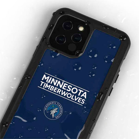 NBA Minnesota Timberwolves Standard - Navy Blue iPhone 12 Pro Waterproof Case