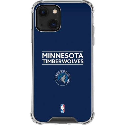 NBA Minnesota Timberwolves Standard - Navy Blue iPhone 13 Clear Case