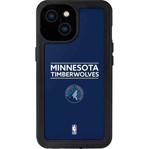 NBA Minnesota Timberwolves Standard - Navy Blue iPhone 13 Mini Waterproof Case