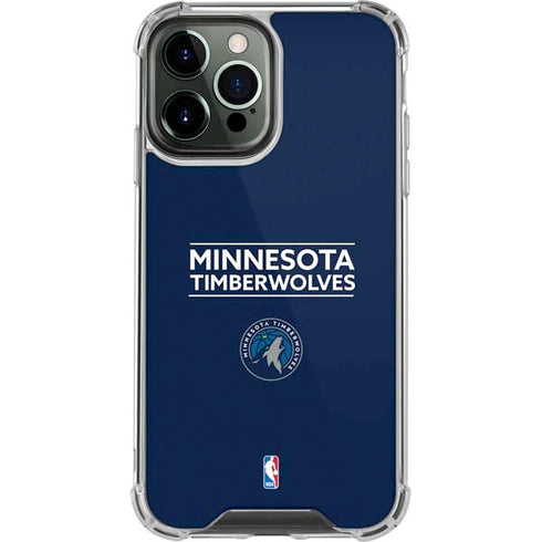 NBA Minnesota Timberwolves Standard - Navy Blue iPhone 13 Pro Max Clear Case