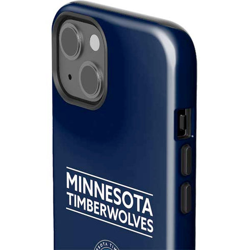 NBA Minnesota Timberwolves Standard - Navy Blue iPhone 15 Plus Impact Case