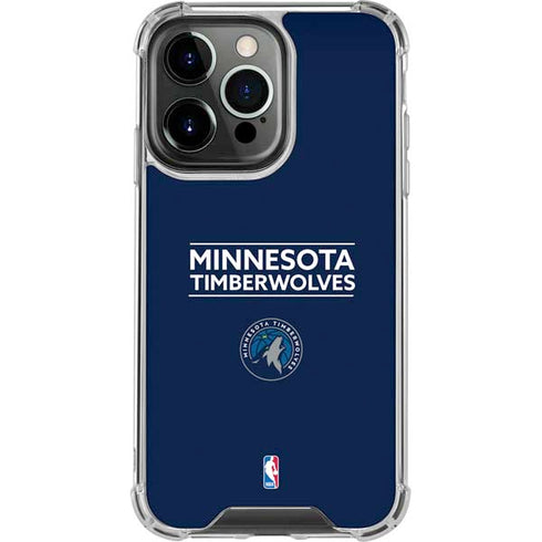 NBA Minnesota Timberwolves Standard - Navy Blue iPhone 14 Pro Clear Case