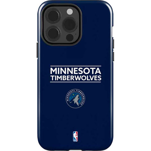 NBA Minnesota Timberwolves Standard - Navy Blue iPhone 15 Pro Impact Case