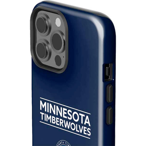 NBA Minnesota Timberwolves Standard - Navy Blue iPhone 15 Pro Max Impact Case