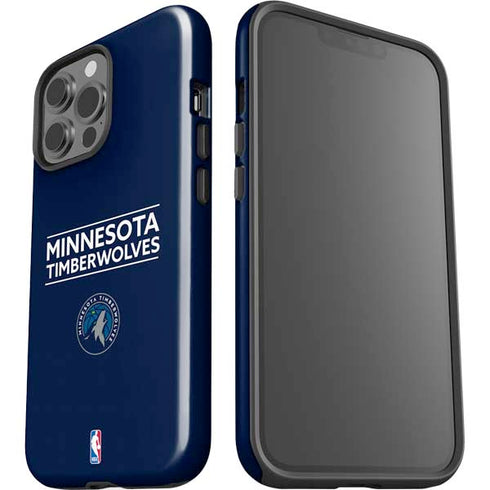 NBA Minnesota Timberwolves Standard - Navy Blue iPhone 15 Pro Max Impact Case