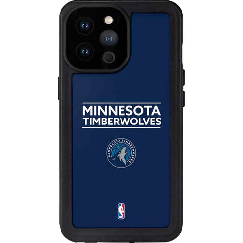 NBA Minnesota Timberwolves Standard - Navy Blue iPhone 14 Pro Max Waterproof Case