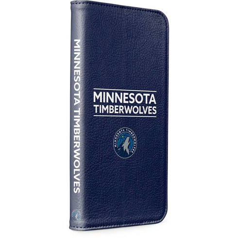 NBA Minnesota Timberwolves Standard - Navy Blue iPhone 15 Pro Folio Case