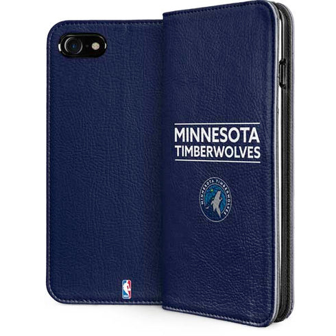 NBA Minnesota Timberwolves Standard - Navy Blue iPhone SE (2nd & 3rd Gen) Folio Case