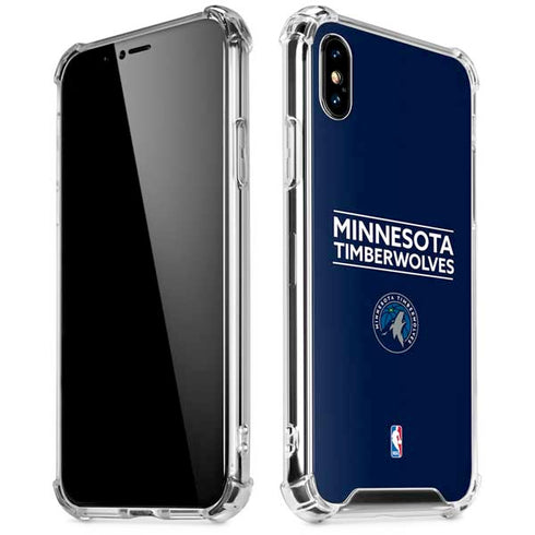 NBA Minnesota Timberwolves Standard - Navy Blue iPhone XS Max Clear Case