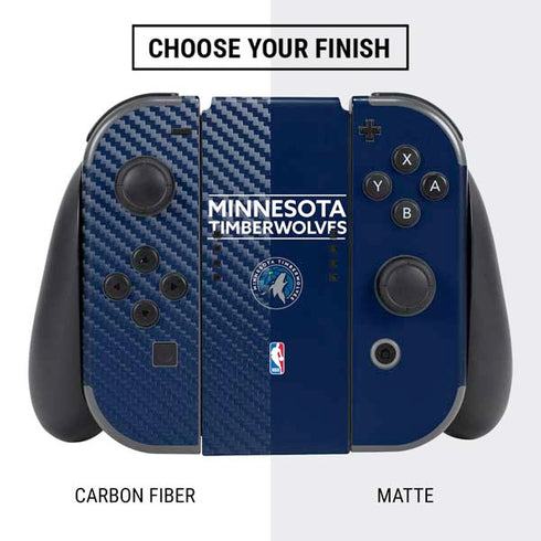 NBA Minnesota Timberwolves Standard - Navy Blue Nintendo Switch Bundle Skin