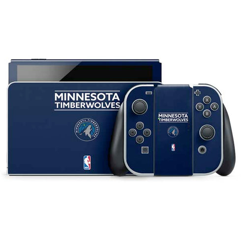 NBA Minnesota Timberwolves Standard - Navy Blue Nintendo Switch OLED (2021) Skin