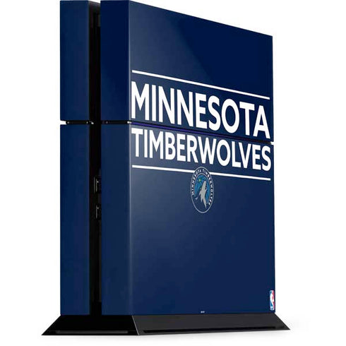 NBA Minnesota Timberwolves Standard - Navy Blue PS4 Console Skin