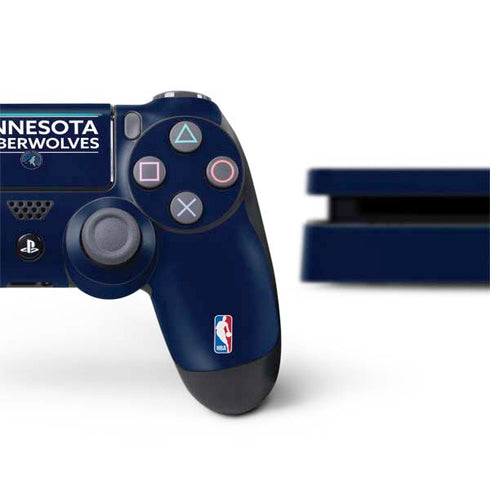 NBA Minnesota Timberwolves Standard - Navy Blue PS4 Slim Bundle Skin
