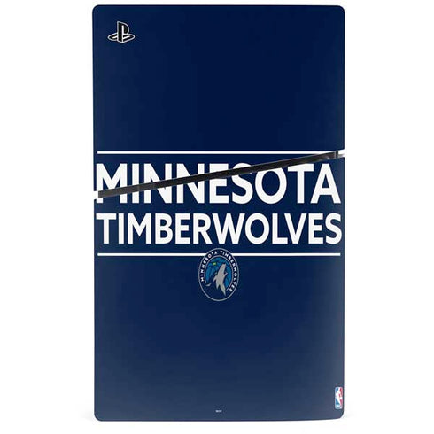 NBA Minnesota Timberwolves Standard - Navy Blue PS5 Slim Disk Bundle Skin
