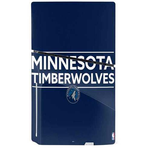 NBA Minnesota Timberwolves Standard - Navy Blue PS5 Slim Disk Bundle Skin