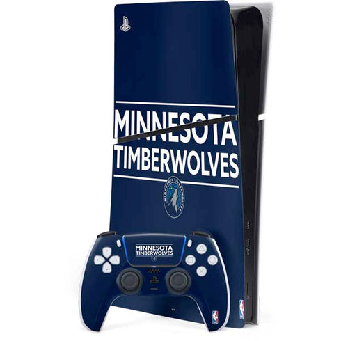 NBA Minnesota Timberwolves Standard - Navy Blue PS5 Slim Digital Edition Console Skin