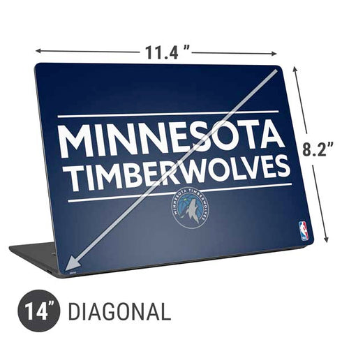 NBA Minnesota Timberwolves Standard - Navy Blue Universal Laptop 14in (11.4 x 8.2in) Skin