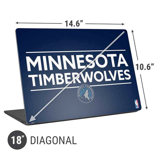 NBA Minnesota Timberwolves Standard - Navy Blue Universal Laptop 18in (14.6 x 10.6in) Skin