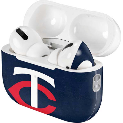 MLB Minnesota Twins - Solid Distressed AirPods Pro 2nd Gen Skin