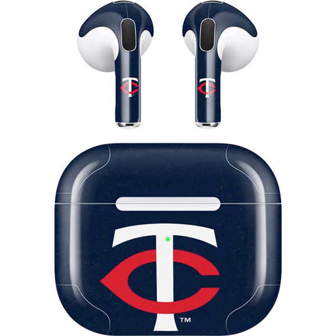 MLB Minnesota Twins - Solid Distressed Apple AirPods (3rd Gen 2021) Skin
