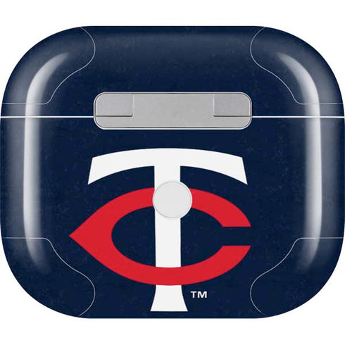 MLB Minnesota Twins - Solid Distressed Apple AirPods (3rd Gen 2021) Skin